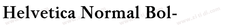 Helvetica Normal Bol字体转换